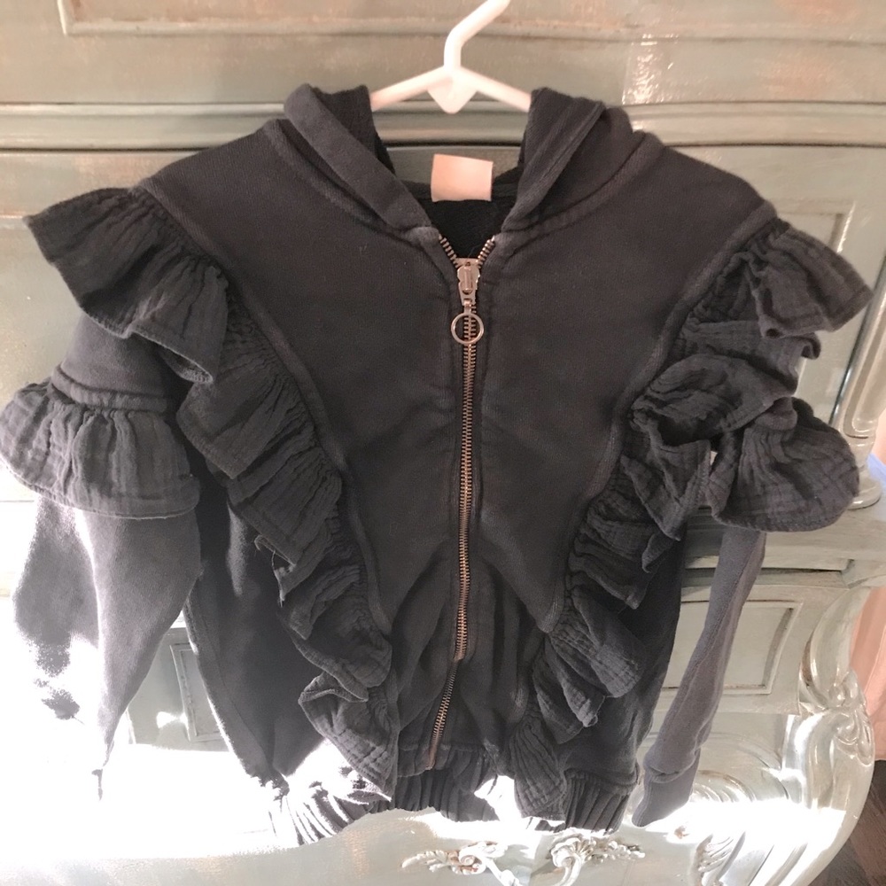 Zara Girls ruffle zip up